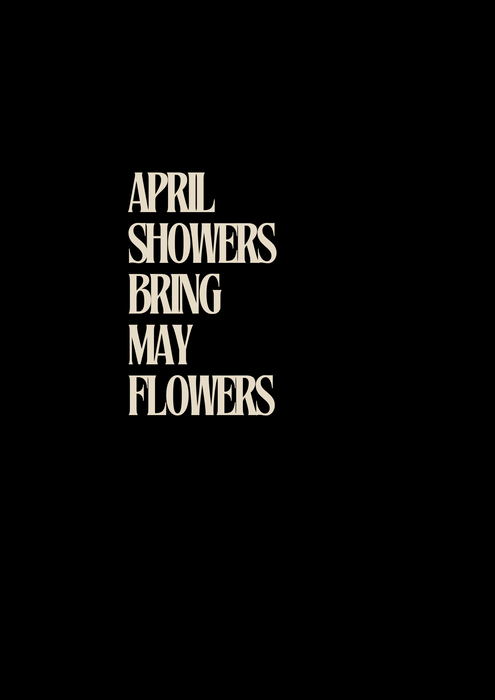 【TEN】Flowerシリーズ　April showers bring May flowersTシャツ オーガニックコットン/フロント＆バックプリントA