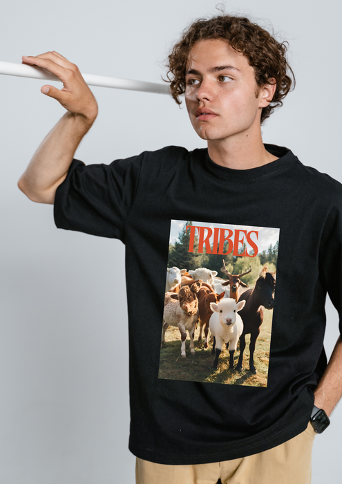 【TEN】　HAPPY VEGANシリーズ　TRIBES TシャツB