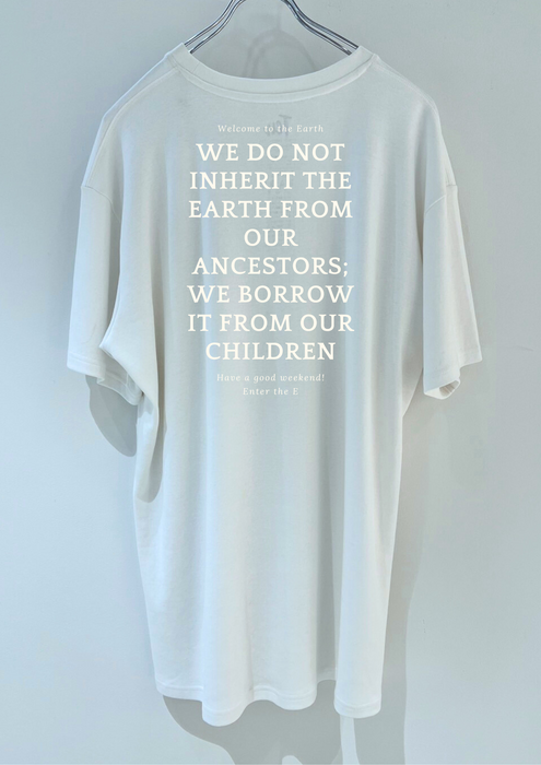 【TEN】Welcome to the Earth シリーズ　OUR RULES Tシャツ オーガニックコットン/フロント＆バックプリントB