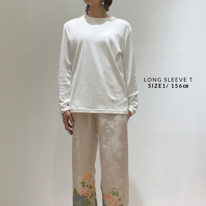 【TEN】ユニセックス10年ロングTシャツ　オフホワイト　オーガニックコットン