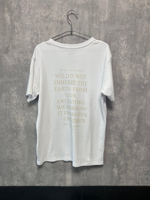 サンプルセール【TEN】Welcome to the Earth シリーズ　OUR RULES Tシャツ オーガニックコットン/フロント＆バックプリント