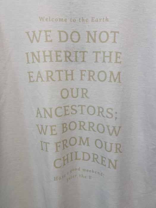 サンプルセール【TEN】Welcome to the Earth シリーズ　OUR RULES Tシャツ オーガニックコットン/フロント＆バックプリント