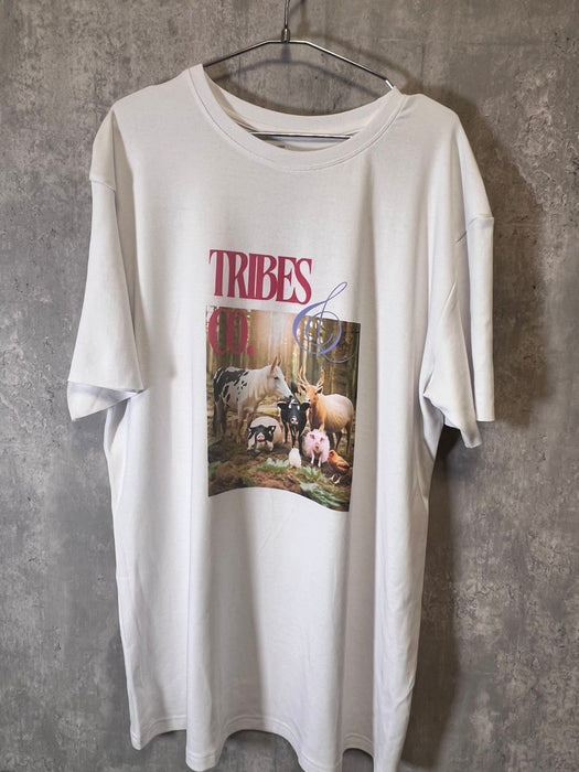 【サンプルセール】　HAPPY VEGANシリーズ　TRIBES&CO　Ｔシャツ　レッド