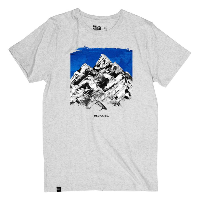 オーガニックコットン　Tシャツ drawn mountain　グレー